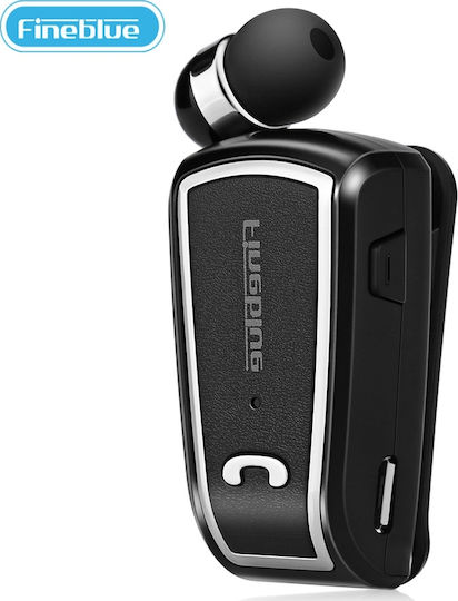 Fineblue F-V3 In-ear Bluetooth Handsfree Ακουστικό Πέτου Μαύρο