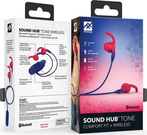 iFrogz Sound Hub Tone In-ear Bluetooth Handsfree Earphones with Sweat Resistance Blue