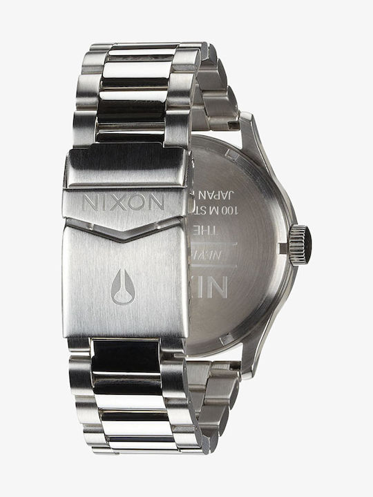 Nixon Men's Watch 42mm Battery with Silver Metal Bracelet