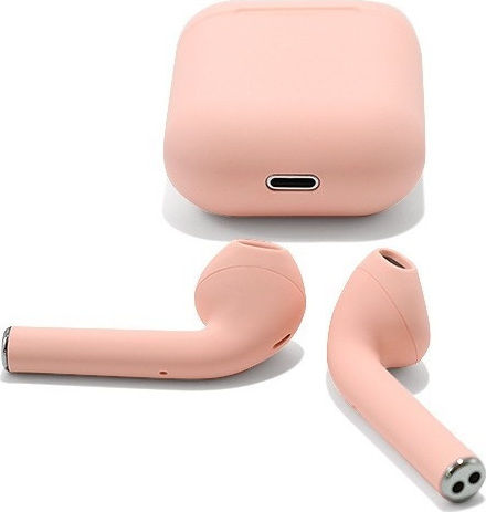 Inpods 12 Earbud Bluetooth Handsfree Ακουστικά με Αντοχή στον Ιδρώτα και Θήκη Φόρτισης Ροζ