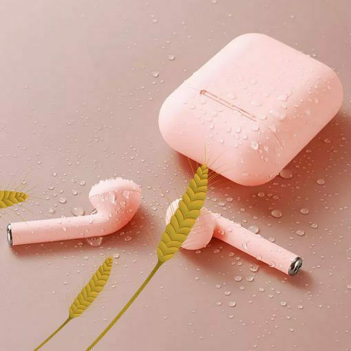 Inpods 12 Earbud Bluetooth Handsfree Ακουστικά με Αντοχή στον Ιδρώτα και Θήκη Φόρτισης Ροζ