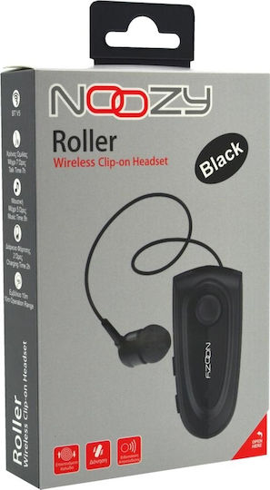 Noozy Roller BH67 In-ear Bluetooth Handsfree Ακουστικό Πέτου Μαύρο