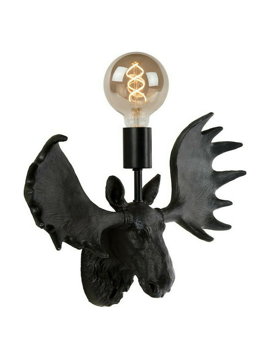 Lucide Lightning Moose Φωτιστικό Τοίχου Μαύρο 43εκ.