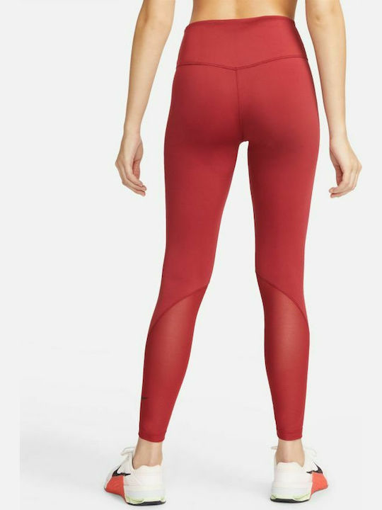 Nike One Laufen Frauen Gekürzt Leggings Hochgeschnitten Rot