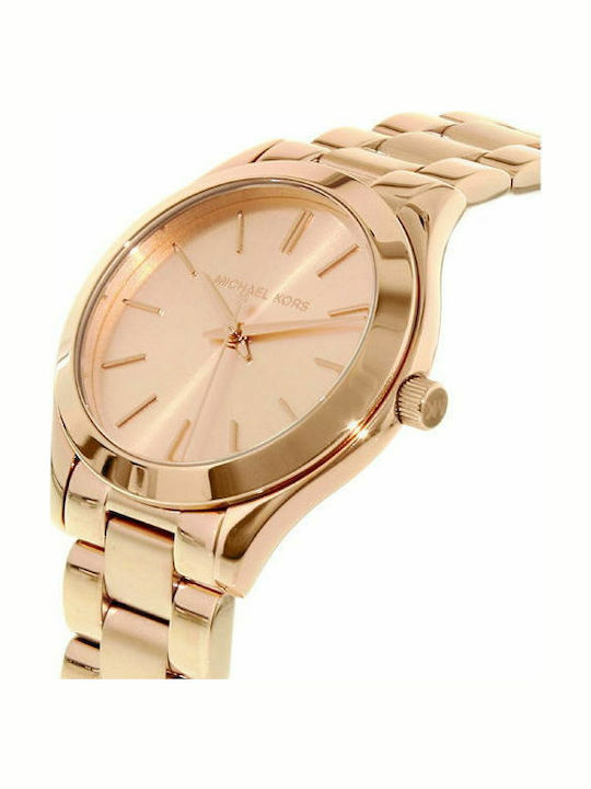 Michael Kors Runway Γυναικείο Ρολόι 33mm Μπαταρίας με Ροζ Χρυσό Μεταλλικό Μπρασελέ