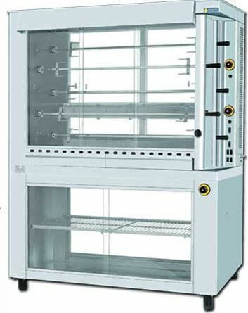 Sergas KG9 cu termocuplu Pui Rottisserie Grill Pe gaz 18kW cu Dimensiuni 64x145x188cm
