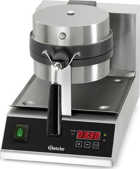 Bartscher Deluxe 1BW170D Commercial Waffle Maker Single Rotating for Round Waffles 370164
