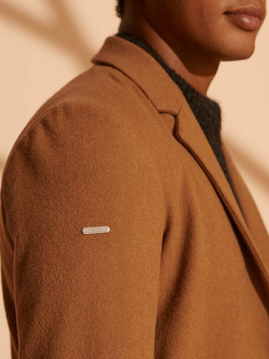 Foundation Crombie Men's Coat Brown
