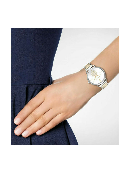 Michael Kors Portia Watch Chronograph with Metal Bracelet Silver / Gold