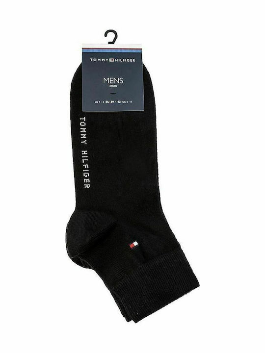 Tommy Hilfiger Ανδρικές Μονόχρωμες Κάλτσες Μαύρες 2Pack