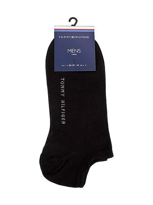 Tommy Hilfiger Men's Solid Color Socks Black 2Pack