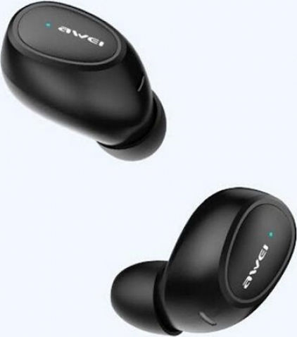 Awei T16 In-ear Bluetooth Handsfree Ακουστικά με Αντοχή στον Ιδρώτα και Θήκη Φόρτισης Μαύρα