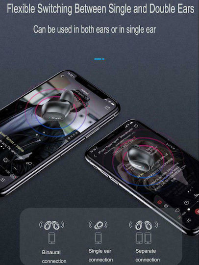 Awei T16 In-ear Bluetooth Handsfree Ακουστικά με Αντοχή στον Ιδρώτα και Θήκη Φόρτισης Μαύρα