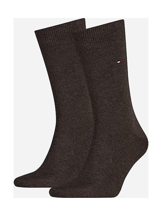 Tommy Hilfiger Classic Herren Einfarbige Socken Braun 2Pack