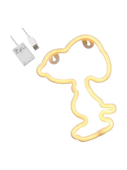 GloboStar Snoopy Dekorative Lampe Abbildung Weiß