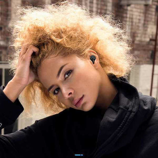 Awei T55 In-ear Bluetooth Handsfree Ακουστικά με Θήκη Φόρτισης Μαύρα
