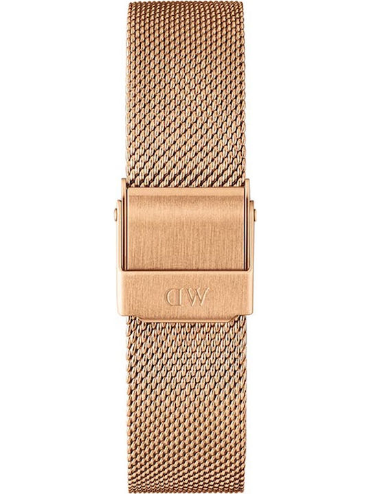 Daniel Wellington Classic Petite Women's Watch with Pink Gold Metal Bracelet