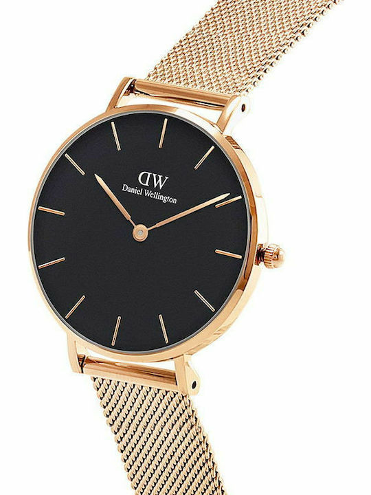 Daniel Wellington Classic Petite Women's Watch with Pink Gold Metal Bracelet