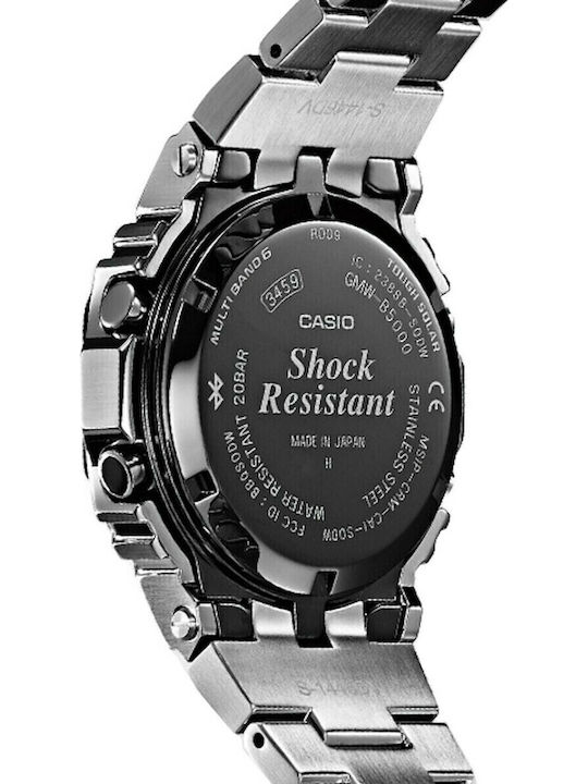 Casio G-Shock Full Metal Ψηφιακό Ανδρικό Ρολόι 43.2mm Solar με Ασημί Μεταλλικό Μπρασελέ