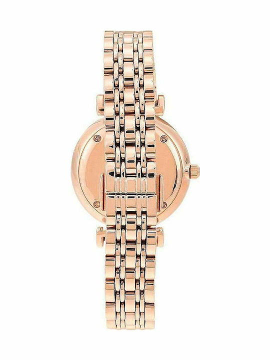 Emporio Armani Women's Watch with Pink Gold Metal Bracelet