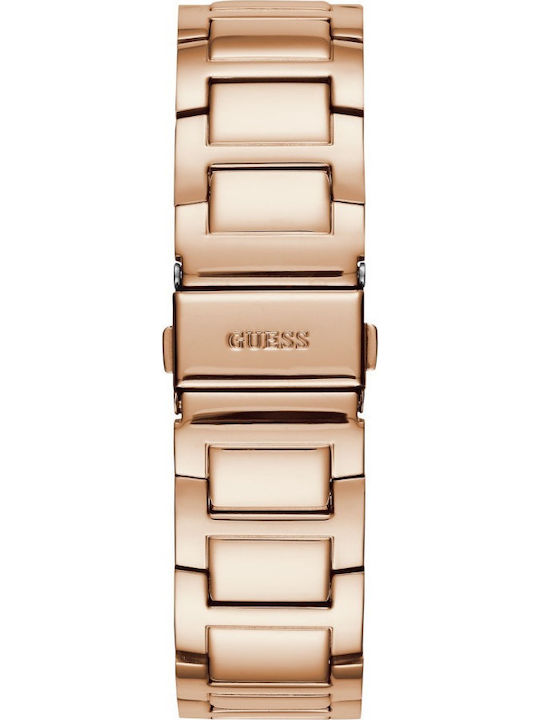 Guess Lady Frontier Γυναικείο Ρολόι 40mm Χρονογράφος Μπαταρίας με Ροζ Χρυσό Μεταλλικό Μπρασελέ