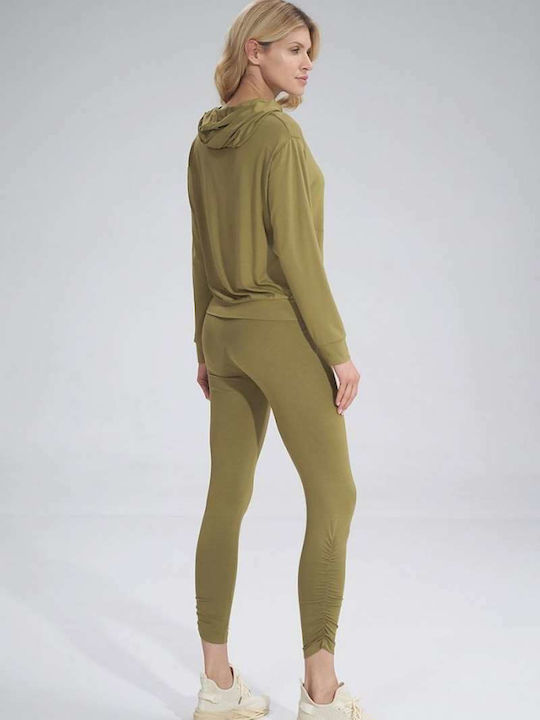 Figl M773 Women's Cropped Legging Khaki 155969