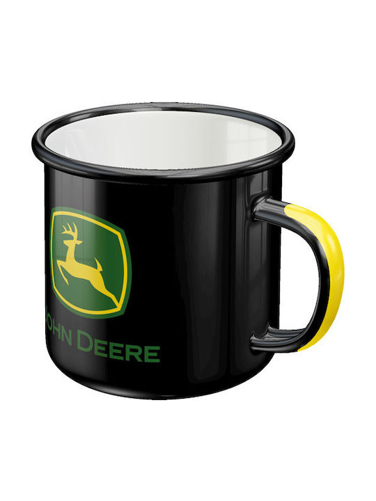 John Deere Nostalgic Tasse Emaille Schwarz 360ml 1Stück