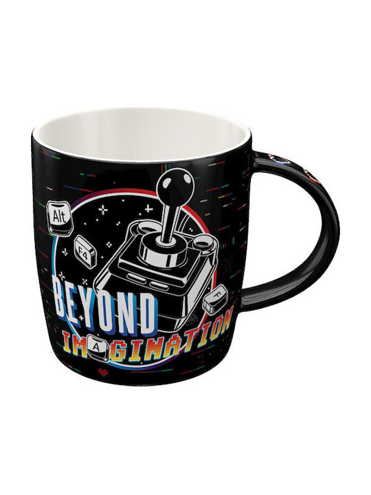 Nostalgic Art Achtung Gaming Beyond Imagination Чаша Керамично Черен