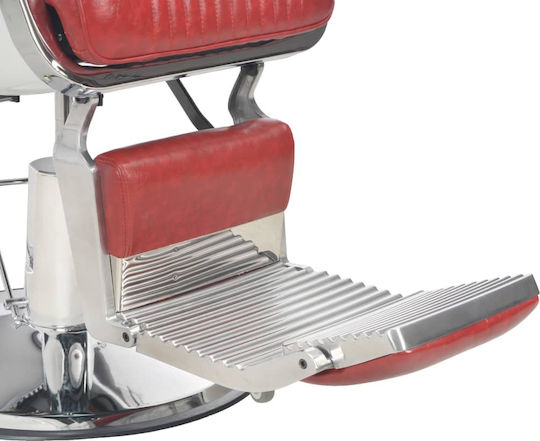 vidaXL Barber Chair with Adjustable Height Red