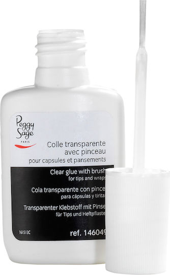 Peggy Sage Clear Glue Brush 17g Falsche Nagelkleber mit Pinsel 17gr