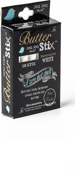 Jaq Jaq Bird Set 12 White Chalk Butterstix