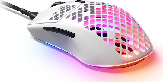 SteelSeries Aerox 3 2022 Edition RGB Gaming Mouse 8500 DPI White