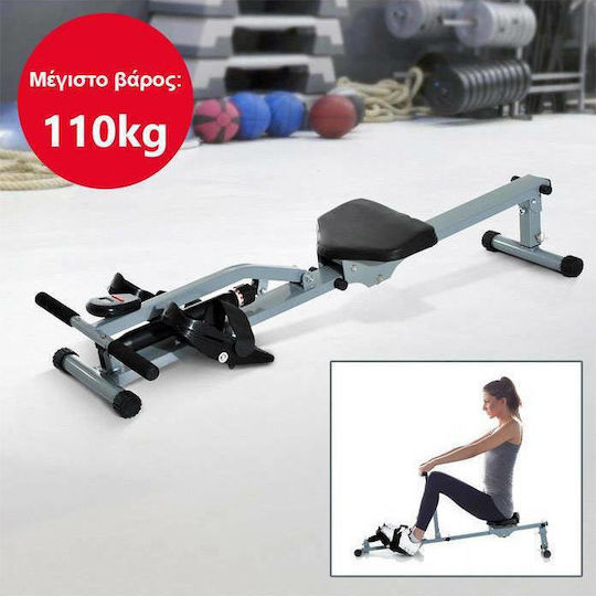 HomCom Rowing Machine with Hydraulic Braking System Maximum Weight Limit 110kg