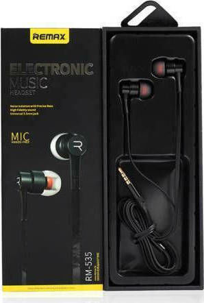 Remax RM-535i In-ear Handsfree with 3.5mm Connector Black