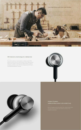 Xiaomi Mi In-Ear Headphones Pro HD In-Ear Freihändig Kopfhörer mit Stecker 3.5mm Silber
