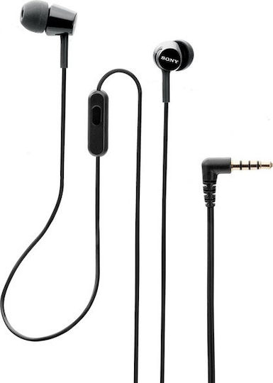 Sony MDR-EX155 In-ear Handsfree με Βύσμα 3.5mm Μαύρο