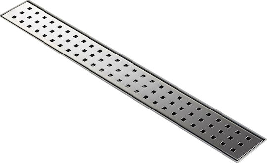 Tema Stainless Steel Channel Floor with Output 50mm and Size 60x11.5cm Silver Kare