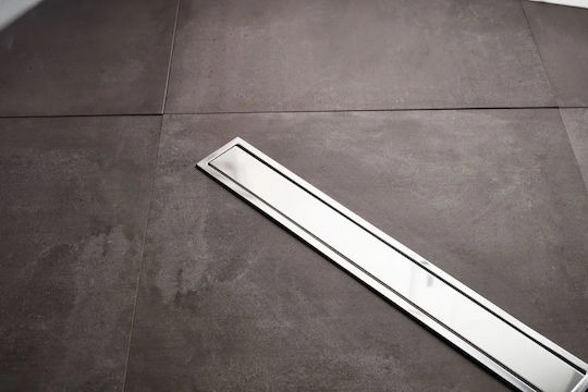 Tema Stainless Steel Channel Floor with Output 40mm and Length 60cm Silver