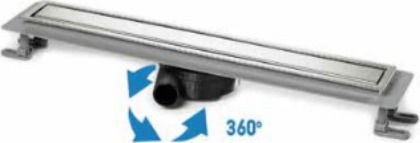Tema Stainless Steel Floor Channel with 50mm Outlet and 80cm Length Silver