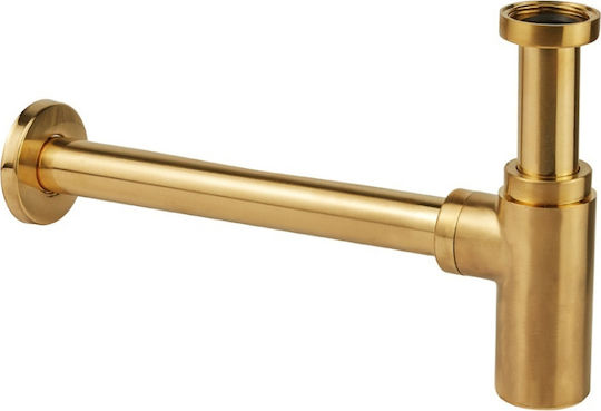 Armando Vicario Kupfer Siphon Spülbecken Gold gebürstetes Gold