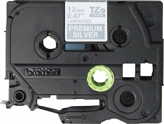 Brother Label Maker Tape 8m x 12mm in Silver Colour Compatible with Brother TZe/TZ
