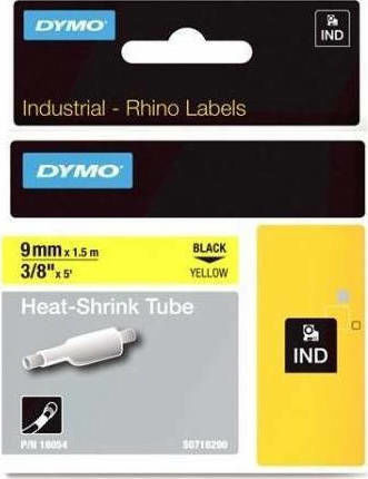 Dymo 18054 Etikettenband 1.5m x 9mm in Gelb Farbe 1Stück