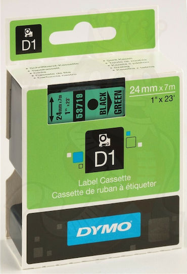 Dymo 53719 Ταινία Ετικετογράφου 7m x 24mm σε Πράσινο Χρώμα Συμβατή με Dymo D1