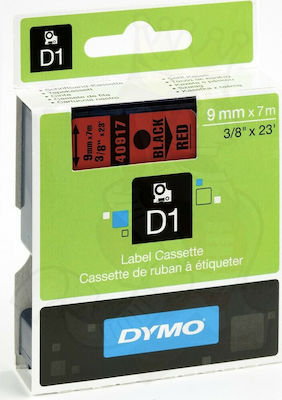 Dymo 40917 Etikettenband 7m x 9mm in Rot Farbe 1Stück