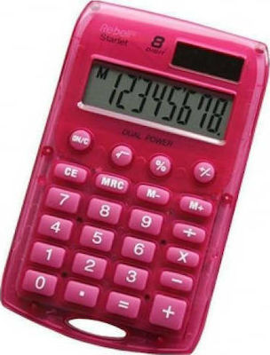 Rebell Αριθμομηχανή Τσέπης Starlet 8 Ψηφίων σε Ροζ Χρώμα