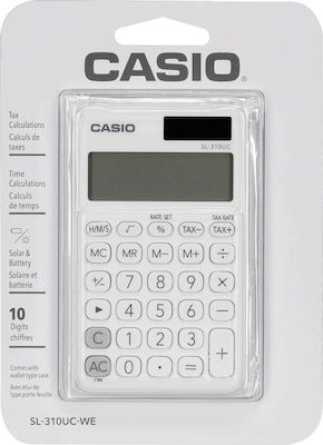 Casio SL-310UC Taschenrechner Buchhaltung Herrenuhren 10 Ziffern in Weiß Farbe
