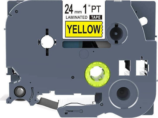 Brother Label Maker Tape 8m x 24mm In Yellow Colour Compatible With Brother TZe/TZ