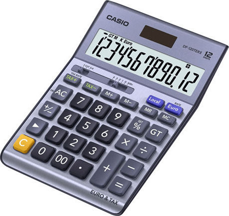Casio Calculator 12 Digits in Blue Color 1pcs
