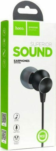 Hoco M51 Proper In-ear Handsfree with 3.5mm Connector Black