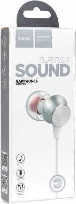 Hoco M51 Proper In-Ear Freihändig Kopfhörer mit Stecker 3.5mm Weiß